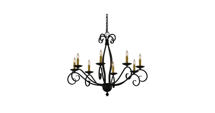 Meyda Tiffany Sienna 8 Light 36″ Wide Taper Candle Style Chandelier