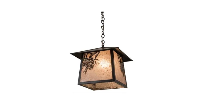 Meyda Tiffany Stillwater Winter Pine 24″ Wide Pendant