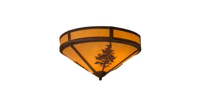 Meyda Tiffany Tamarack 2 Light 20″ Wide Flush Mount Ceiling Fixture