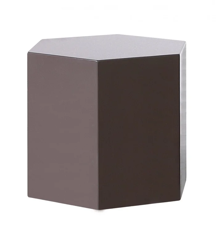 Modern Light Grey High Gloss Hexagonal End Table By Homeroots