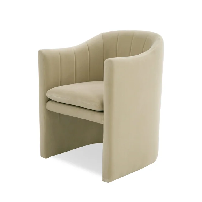 Modrest Danube – Modern Beige Fabric Dining Chair