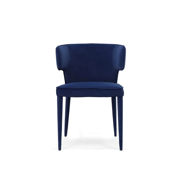 Modrest Lucero – Modern Blue Velvet Dining Armchair