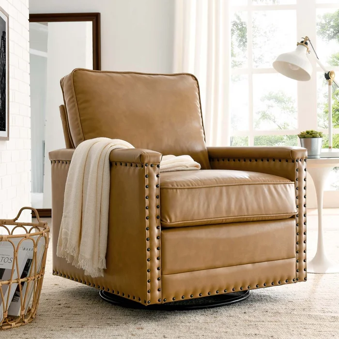 Modway Ashton Vegan Leather Swivel Chair – EEI-4993 – Tan