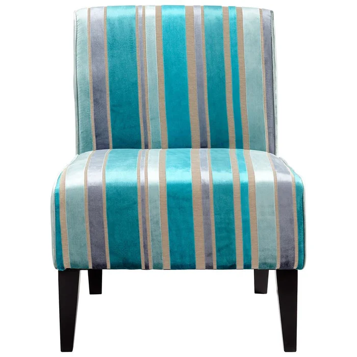 Ms. Stripy Blu Chair – Blue-Cyan