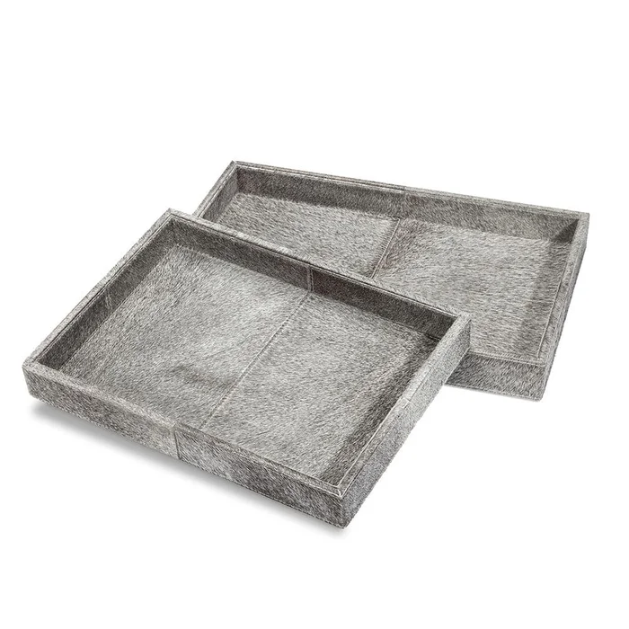 Nadine Rectangular Hide Trays – Set of 2
