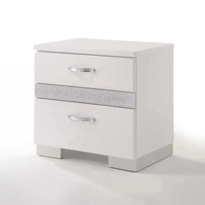 Naima II – High Gloss Nightstand – White