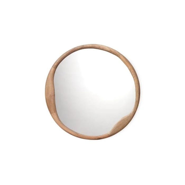 Organic Round Mirror Natural Wood
