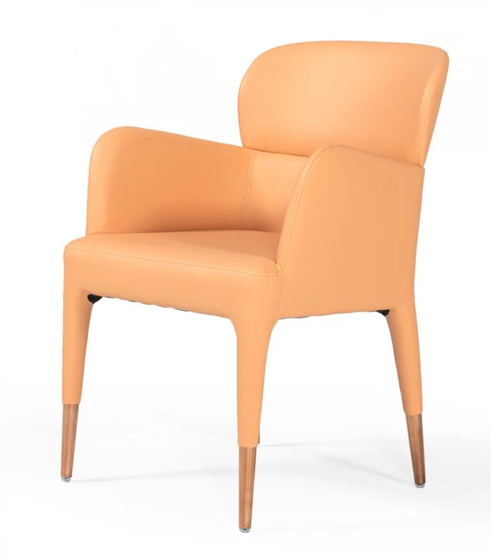 Peach Rosegold Dining Chair By Homeroots