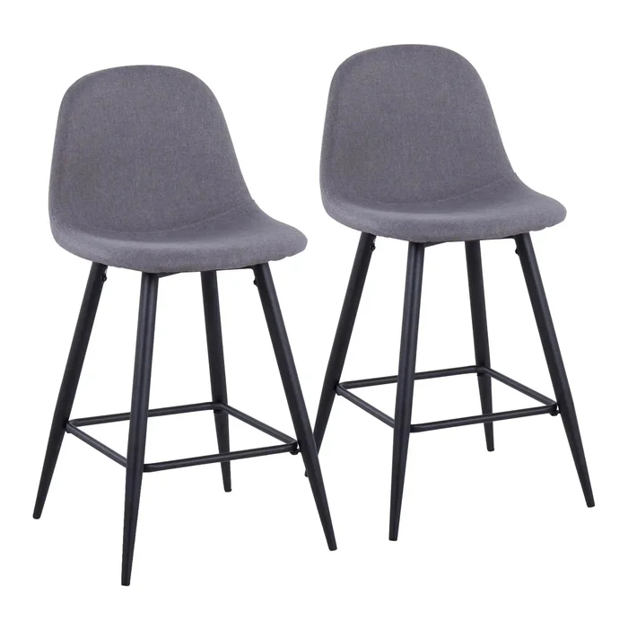 Pebble – Mid Century Casual Comfort Modern Counter Stool (Set of 2)
