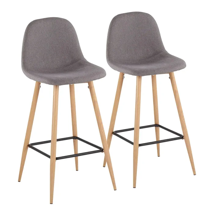 Pebble – Mid Century Modern Barstool (Set of 2)