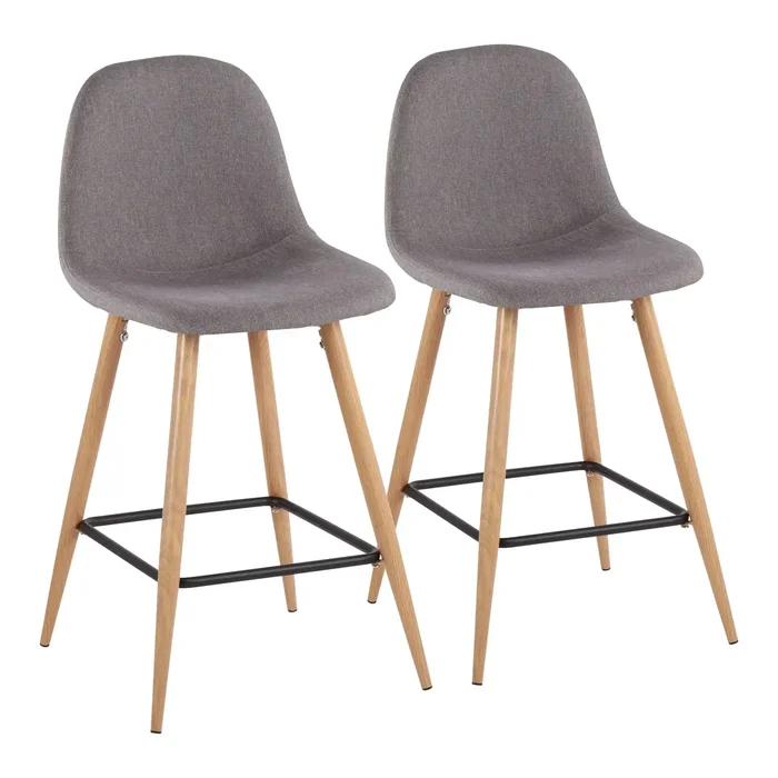Pebble – Mid Century / Modern Counter Stool (Set of 2)