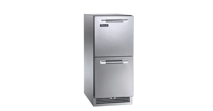 Perlick 15 Inch Wide 2.8 Cu. Ft. Refrigerator Drawer with Self Closing Drawers and Door Lock