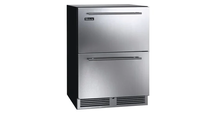 Perlick 24 Inch Wide 5.2 Cu. Ft. Refrigerator Drawer with LED Lighting and Door Alarm