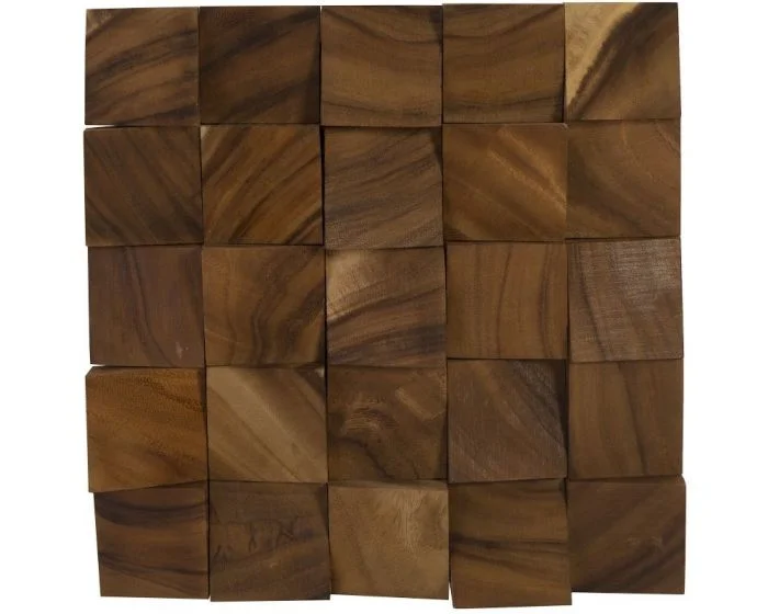 Phillips Collection Blocks Wall Tile, Chamcha Wood, Natural (Dropshippable)