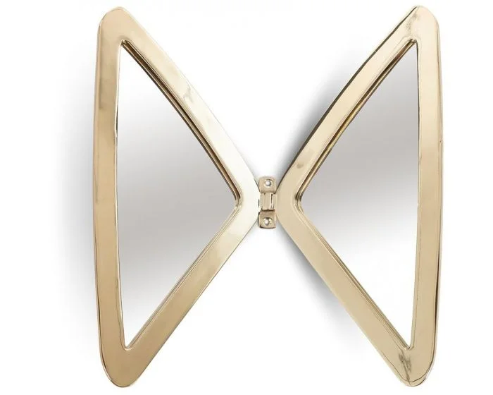 Phillips Collection Butterfly Mirror, Plated Brass Finish (Dropshippable)