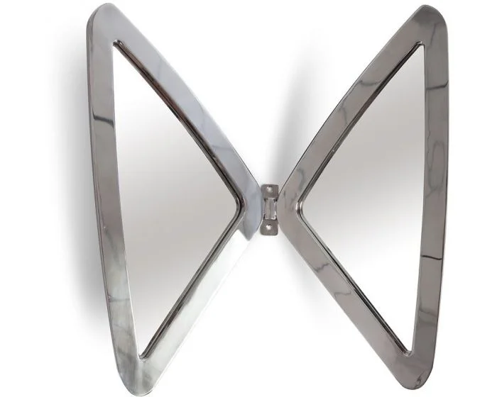 Phillips Collection Butterfly Mirror, Stainless Steel (Dropshippable)