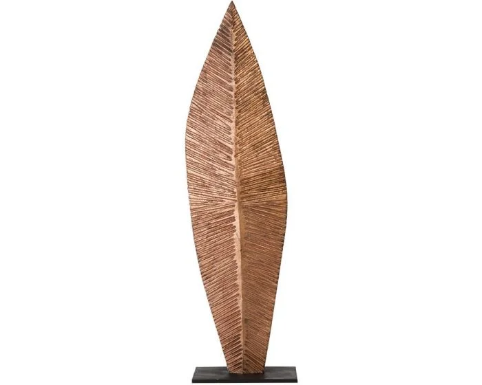 Phillips Collection Carved Leaf on Stand, Copper Leaf, Medium (Dropshippable)