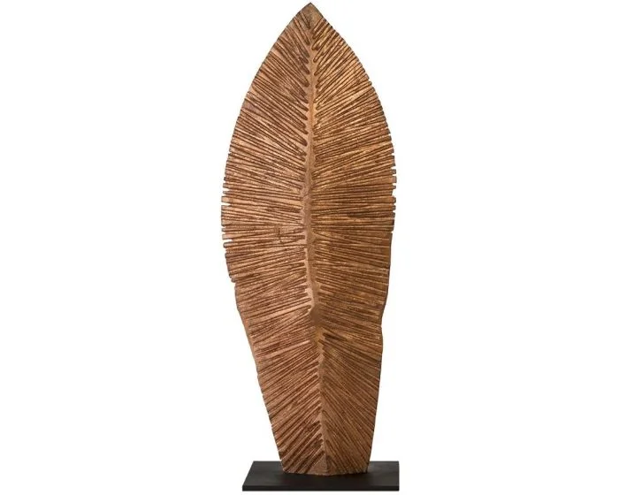 Phillips Collection Carved Leaf on Stand, Copper Leaf, Small (Dropshippable)