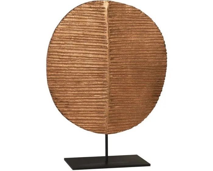Phillips Collection Carved Round Leaf on Metal Stand, Large (Dropshippable)
