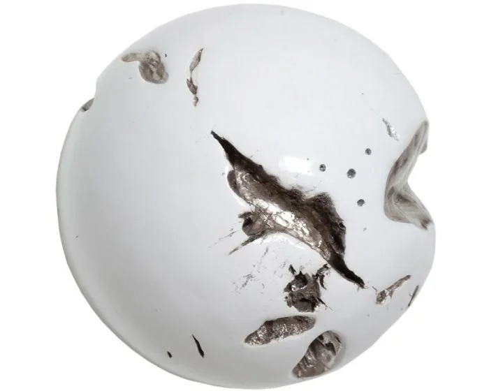 Phillips Collection Cast Root Wall Ball, Resin, White, Medium (Dropshippable)