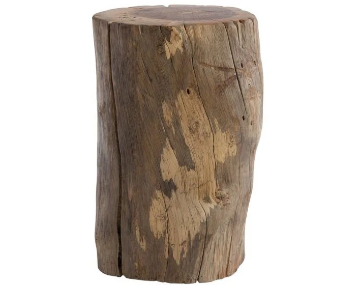 Phillips Collection Chamcha Wood Stool Natural 17″H in Brown (Dropshippable)