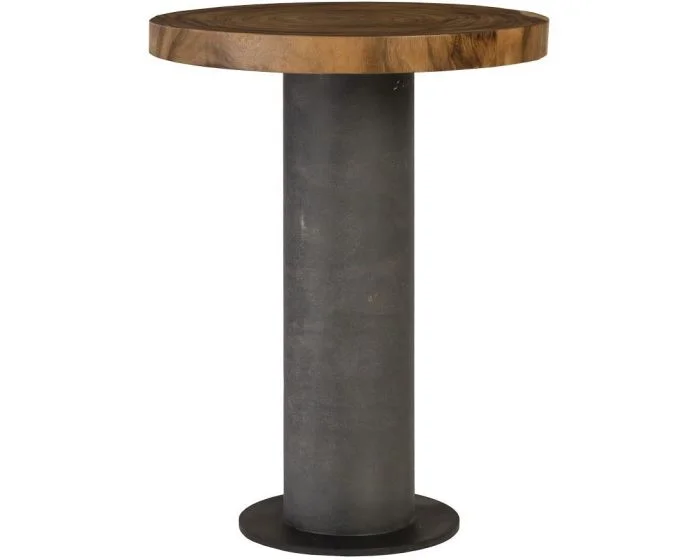 Phillips Collection Concrete Bar Table, Chamcha Wood Top
