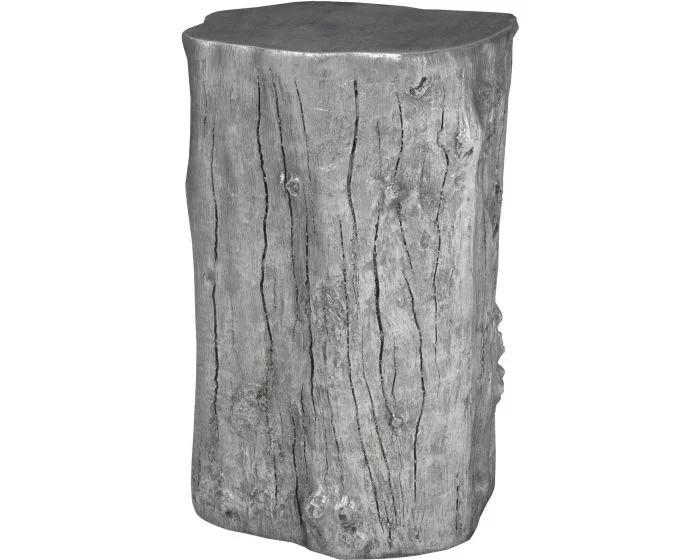 Phillips Collection Log Stool, Silver Leaf, Medium (Dropshippable)