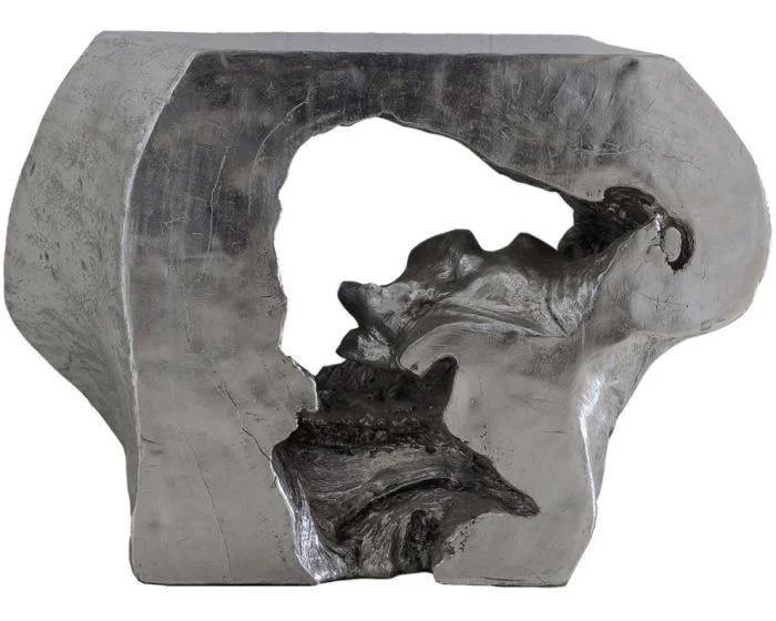 Phillips Collection Plateada Hollow Console, Silver Leaf (Dropshippable)