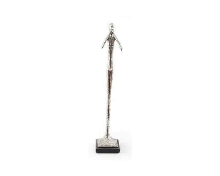 Phillips Collection Speak No Evil Skinny Sculpture, Silver Leaf, Small (Dropshippable)