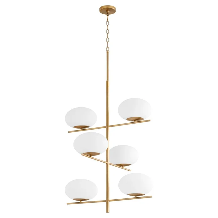 Pod Chandelier Aged Brass – Large