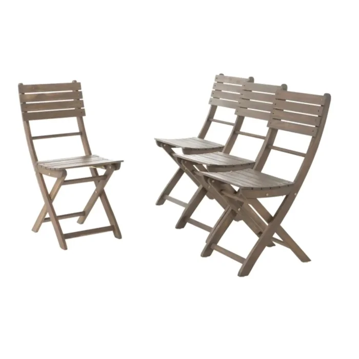 Positano – 4 Piece Foldable Chair – Gray