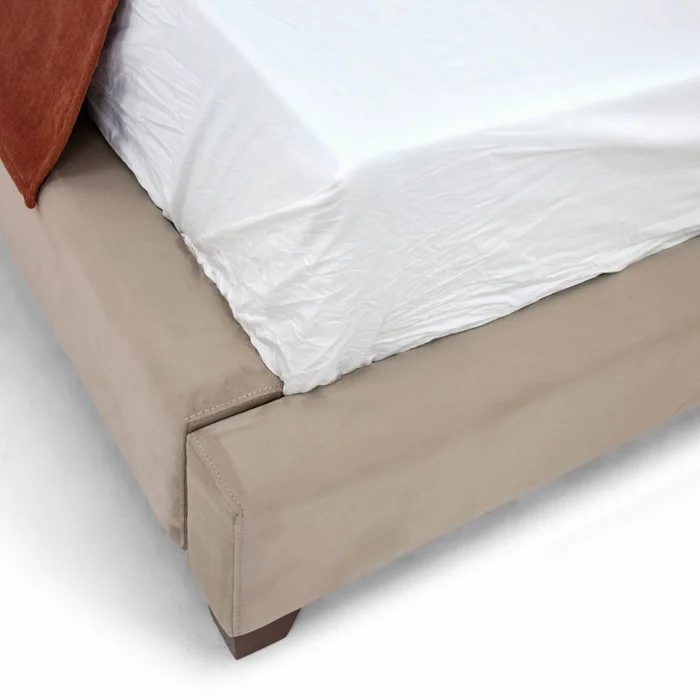Queen Modrest McKamey – Modern Beige Fabric Bed