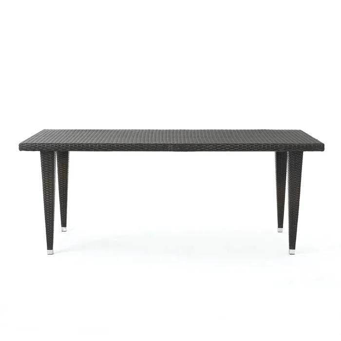 Reflect – Outdoor Dining Table With Rattan Cover – Dark Gray
