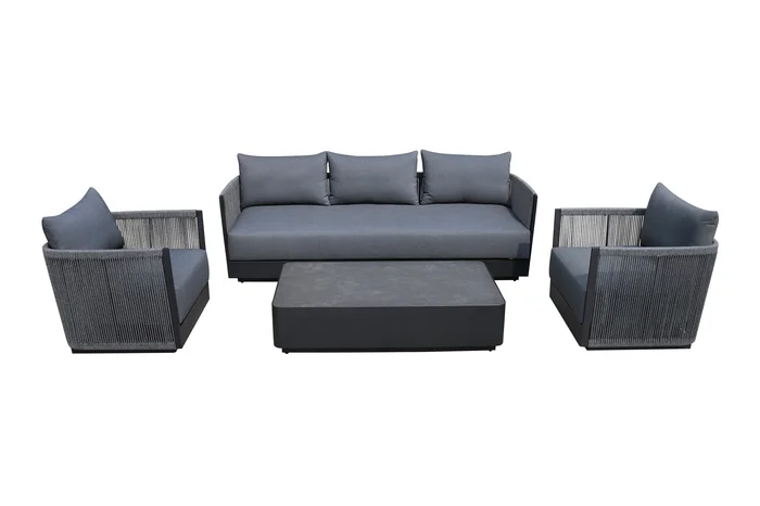 Renava Bali – Outdoor Black and Grey Sofa Set