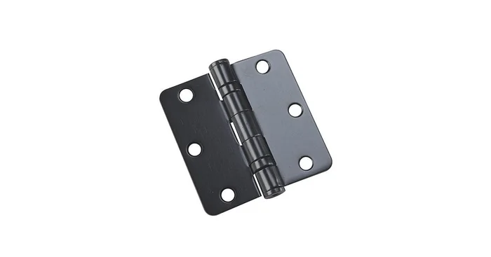 Richelieu 3-1/2 Inch x 3-1/2 Inch Ball Bearing 1/4 Inch Radius Corner Mortise Door Hinge – Pair