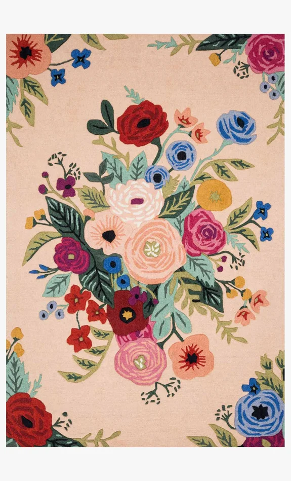 Rifle Paper Co. x Loloi Les Fleurs LES-03 Blush / Multi
