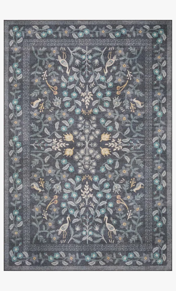 Rifle Paper Co. x Loloi Maison MAO-01 Nightingale Black