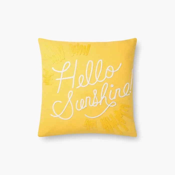 Rifle Paper Co. x Loloi Pillows P6031 Yellow / White