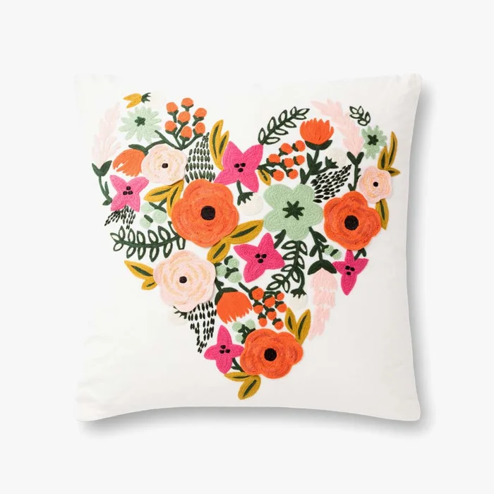 Rifle Paper Co. x Loloi Pillows P6046 Ivory / Multi