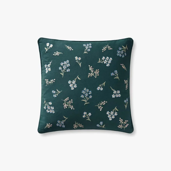 Rifle Paper Co. x Loloi Pillows P6075 Teal / Multi