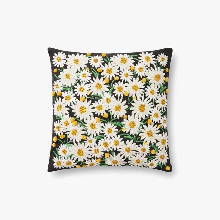 Rifle Paper Co. x Loloi Pillows PRP0010 Black / Ivory