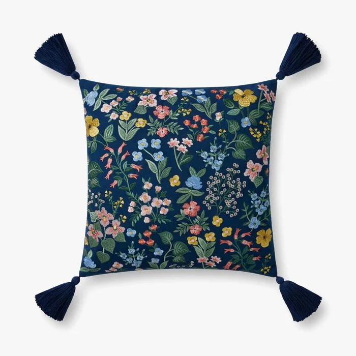 Rifle Paper Co. x Loloi Pillows PRP0044 Navy