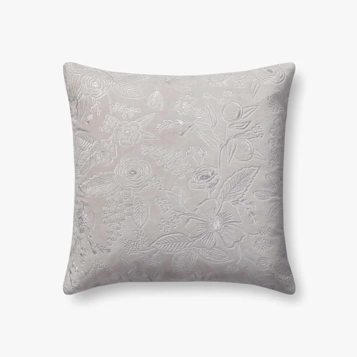 Rifle Paper Co. x Loloi Pillows PRP0056 Grey