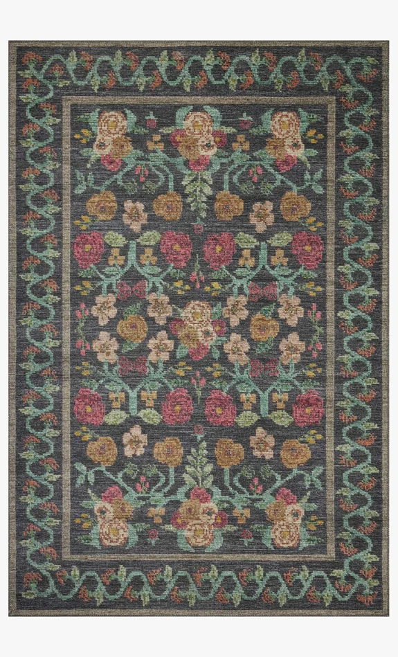 Rifle Paper Co. x Loloi Rosa RSA-01 Black