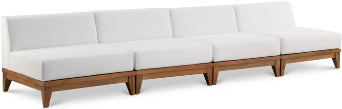 Rio – 4 Seat Modular Armless Sofa – Off White