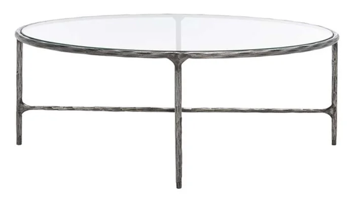 Safavieh – Couture – Jessa Oval Metal Coffee Table – Silver – SFV9521B