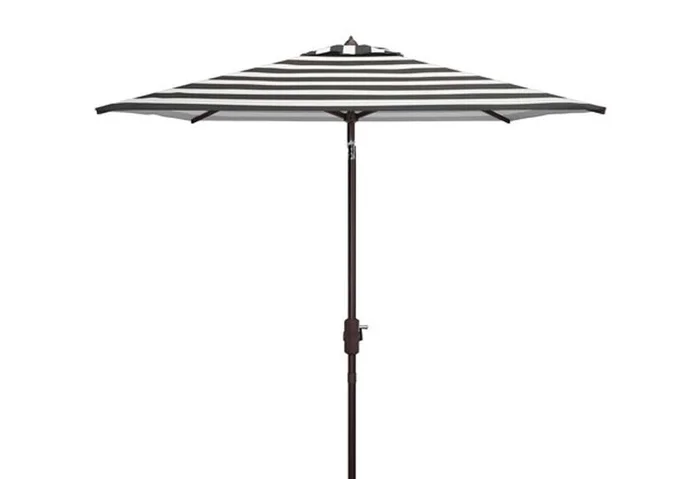 Safavieh – Iris 7.5 Square Umbrella – Black – White – PAT8404A