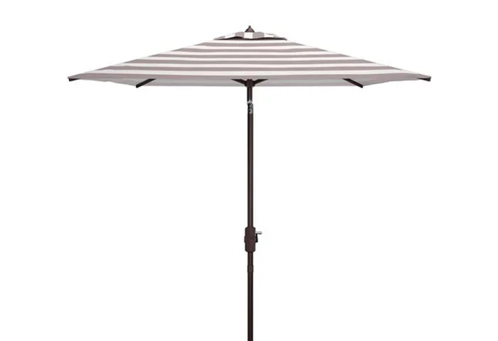 Safavieh – Iris 7.5 Square Umbrella – Grey – White – PAT8404D