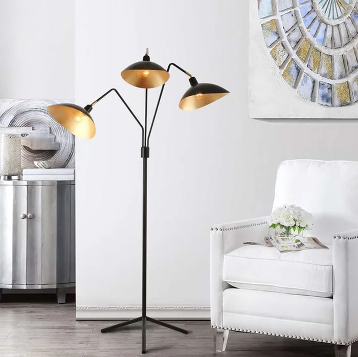 Safavieh – Iris Floor Lamp – Black – Gold – LIT4361B