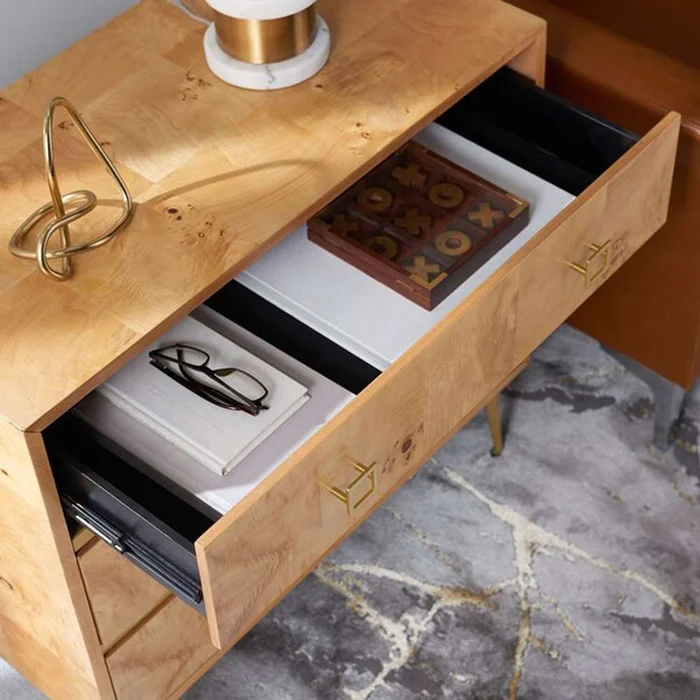 Safavieh – Katia 3 Drawer Chest – Natural – Gold – CHS6413A